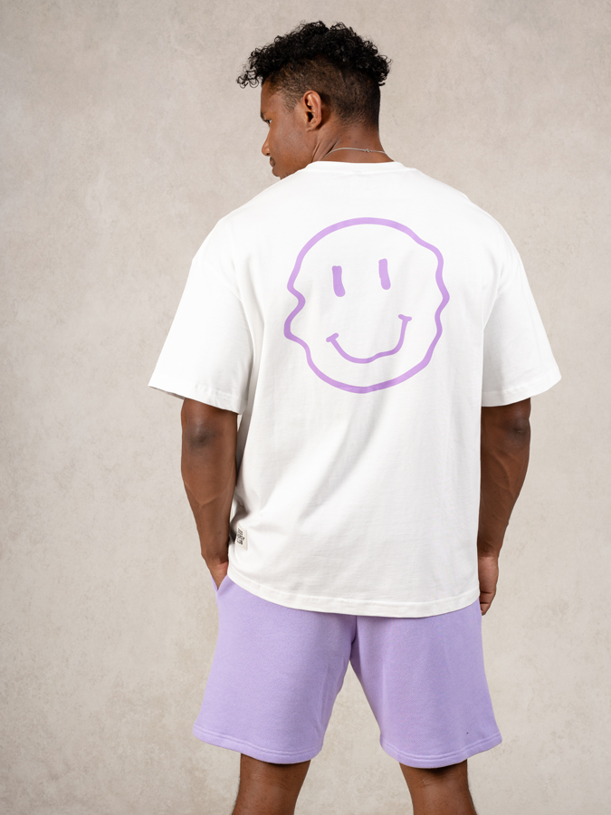Shirt White purple Smile