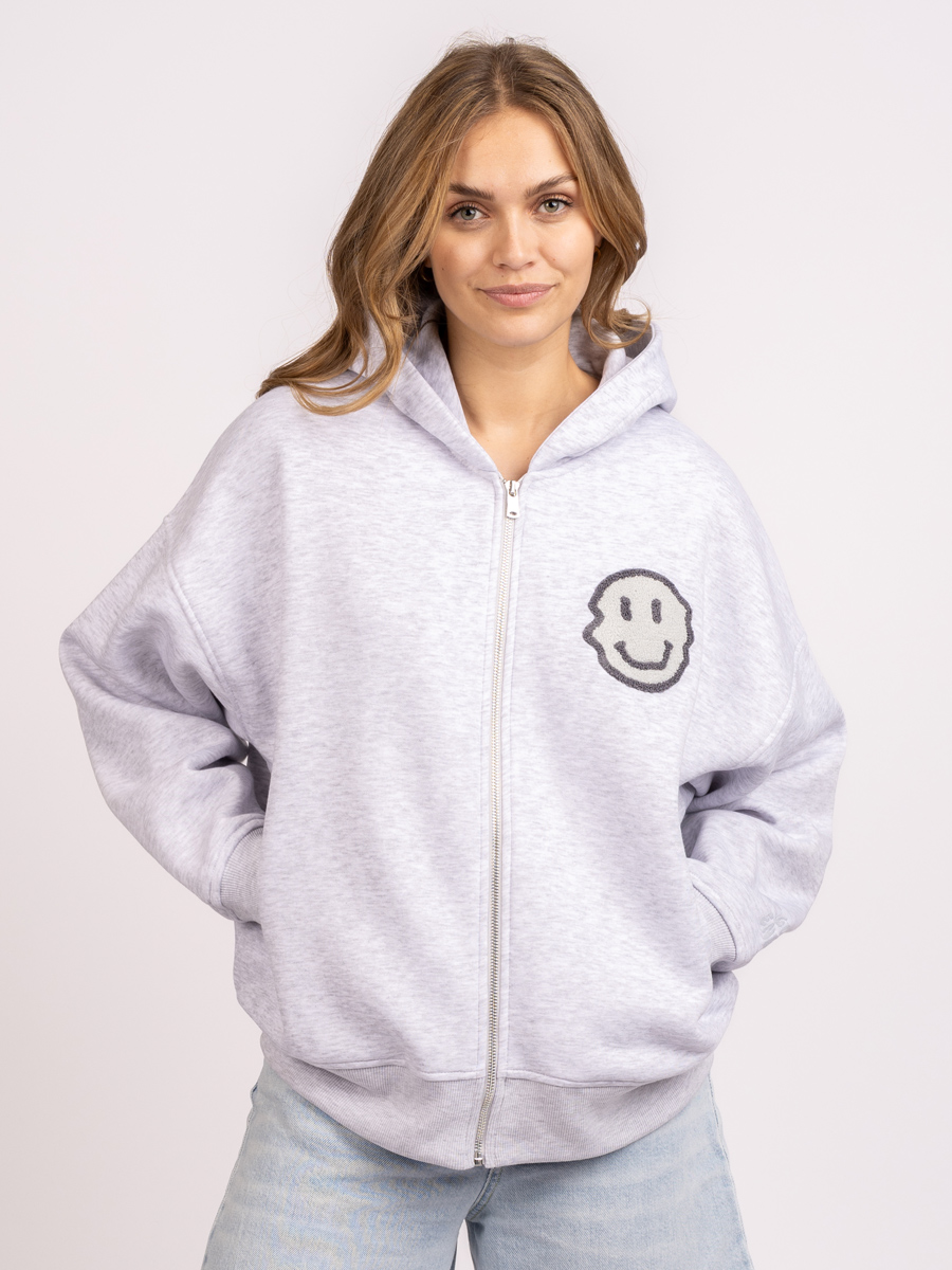 Smiley Zipper Grey 