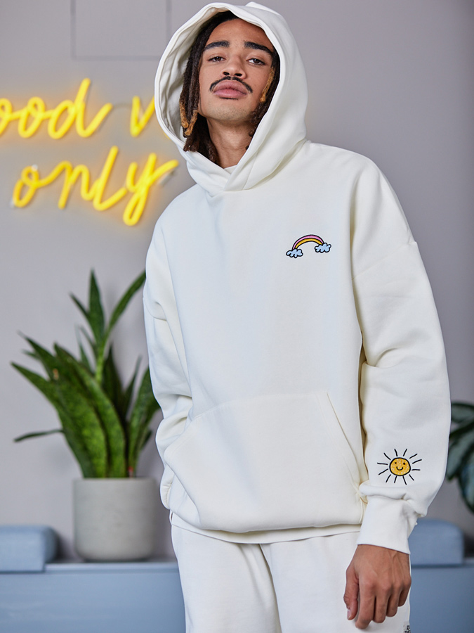GOOD ENERGY CLUB HOODIE - RAINBOW CREME