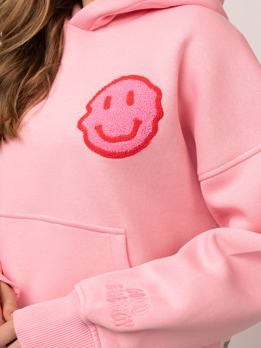 Smiley Hoodie Pink