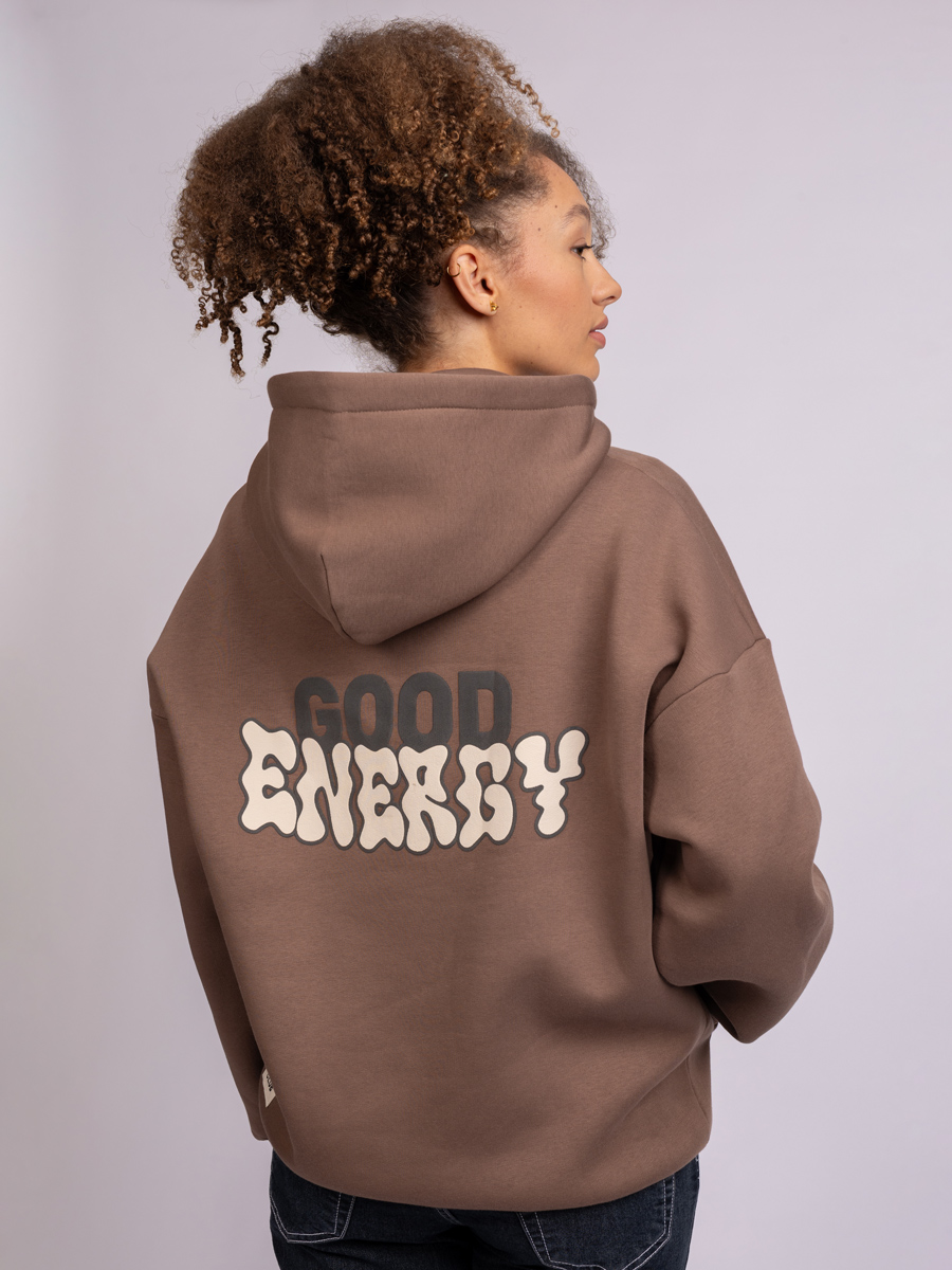 Graffiti Hoodie  chocolate brown