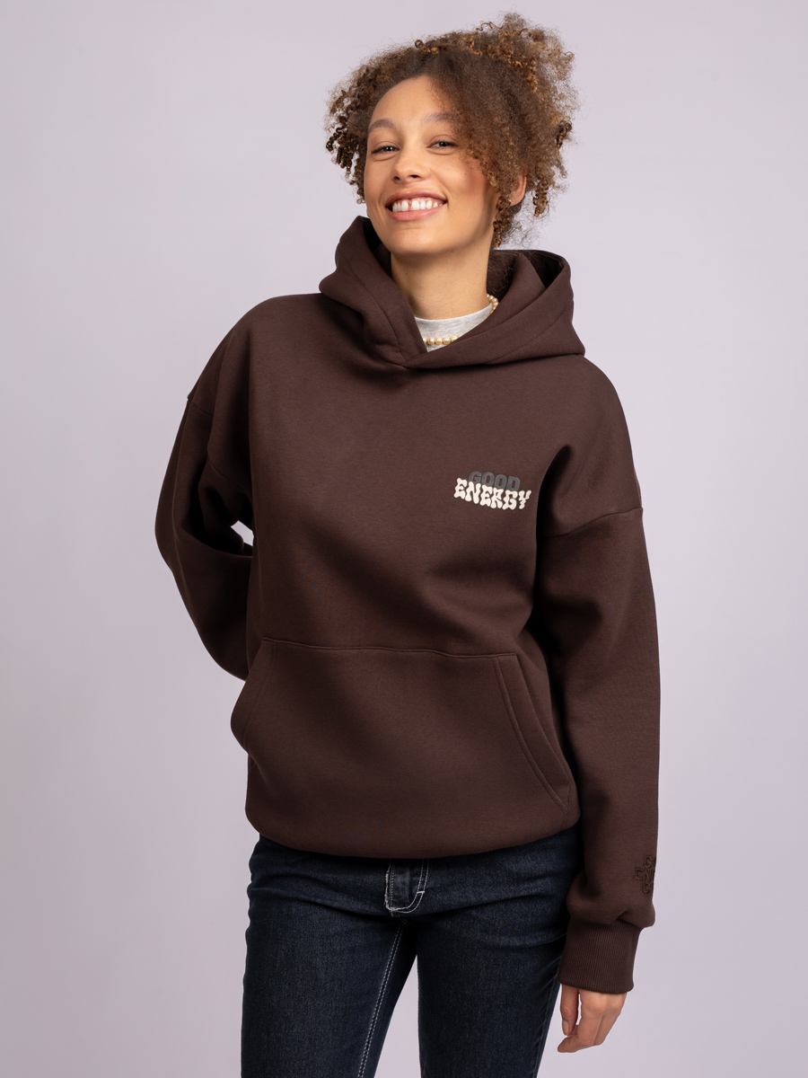 Graffiti Hoodie  brown