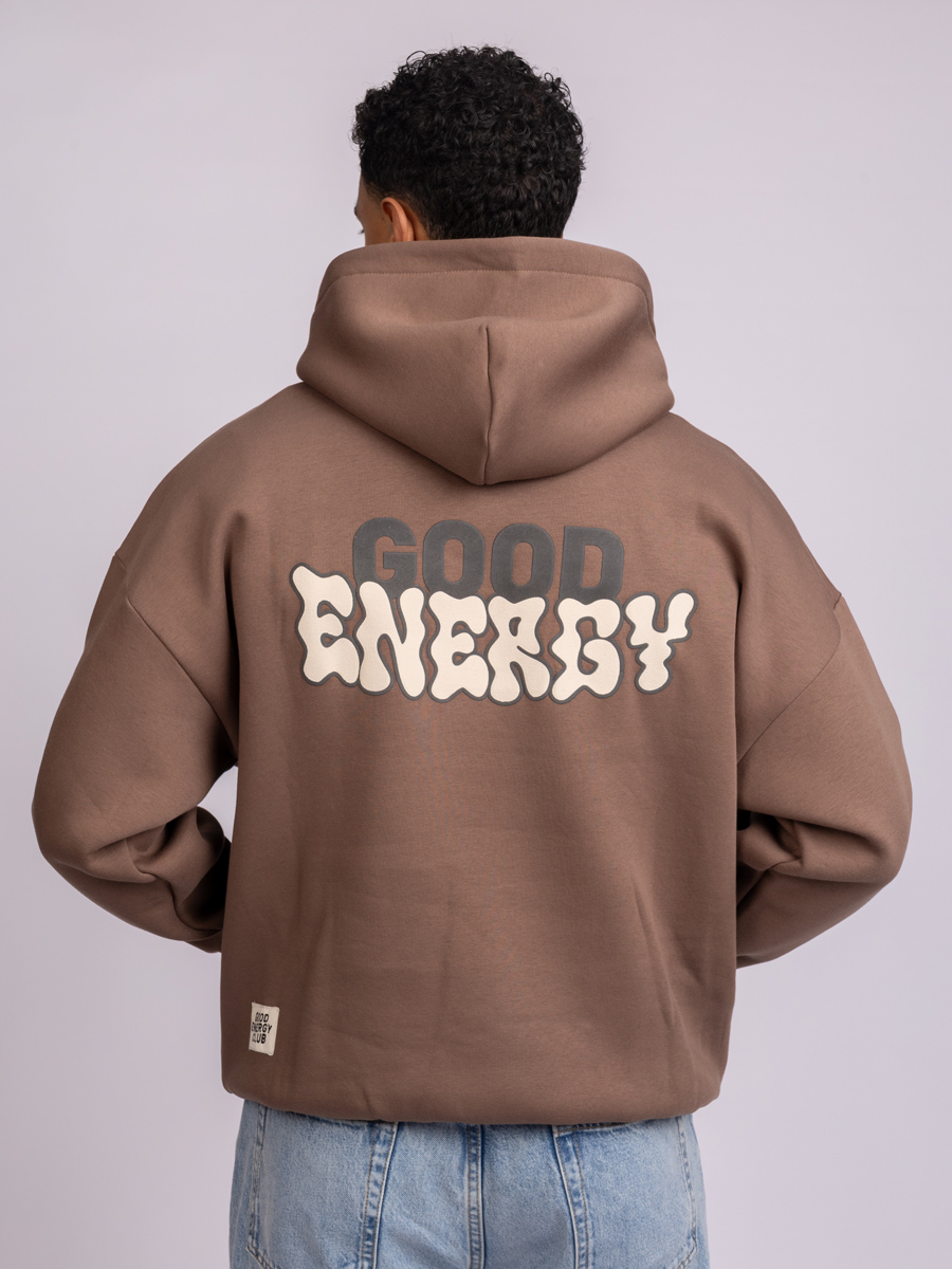 Graffiti Hoodie  chocolate brown
