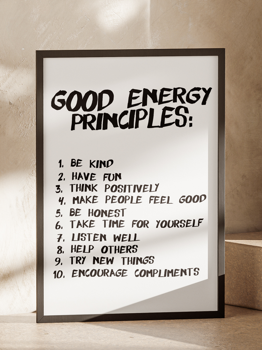 POSTER GOOD ENERGY Principles
