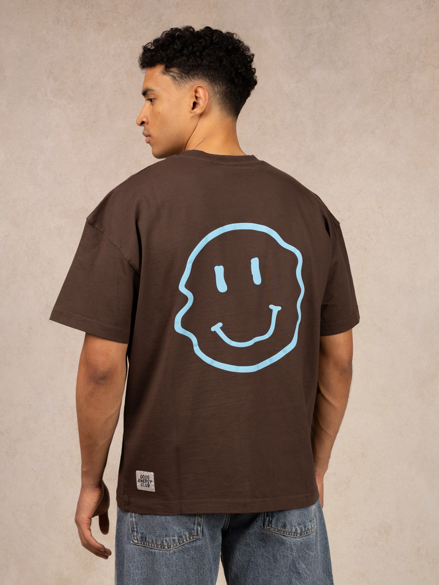 Smile Shirt Brown Babyblue