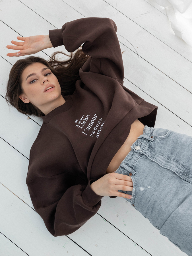 Love is universal - Woman Sweater brown