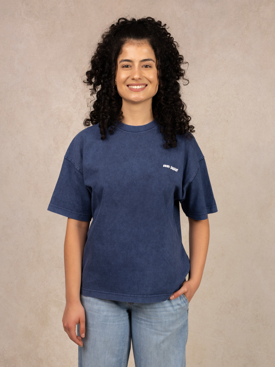 Smile Shirt Washed Blue