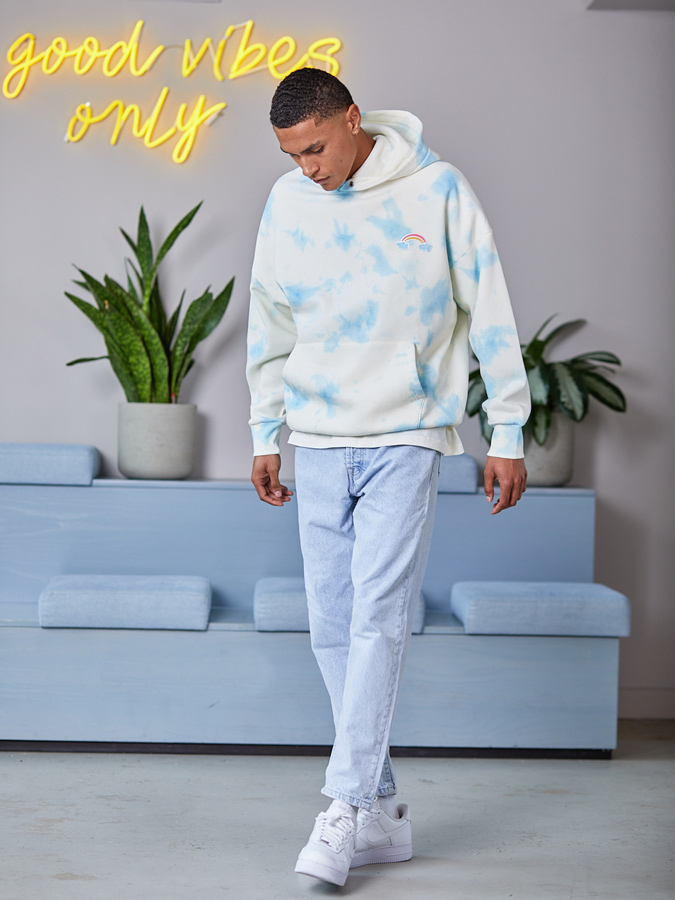 GOOD ENERGY CLUB HOODIE - SKY RAINBOW