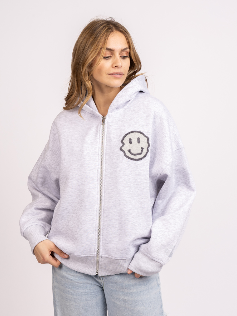 Smiley Zipper Grey 