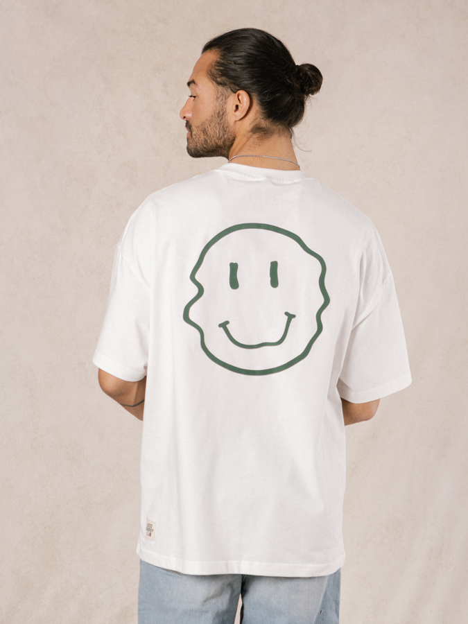 Smile Shirt White green