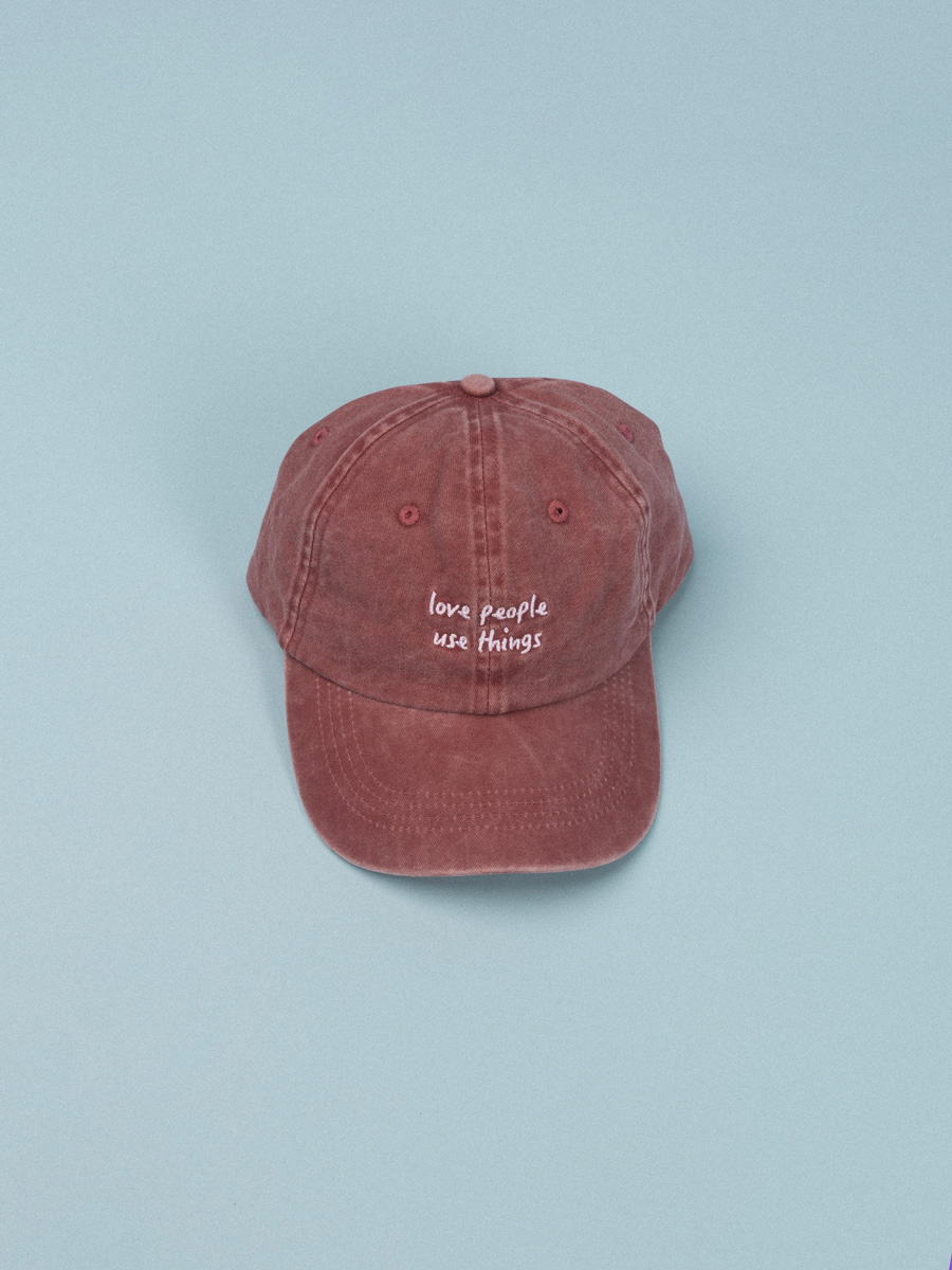 Cap - love People - washed red