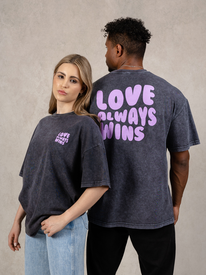 Love always wins Shirt Stonewashed purple