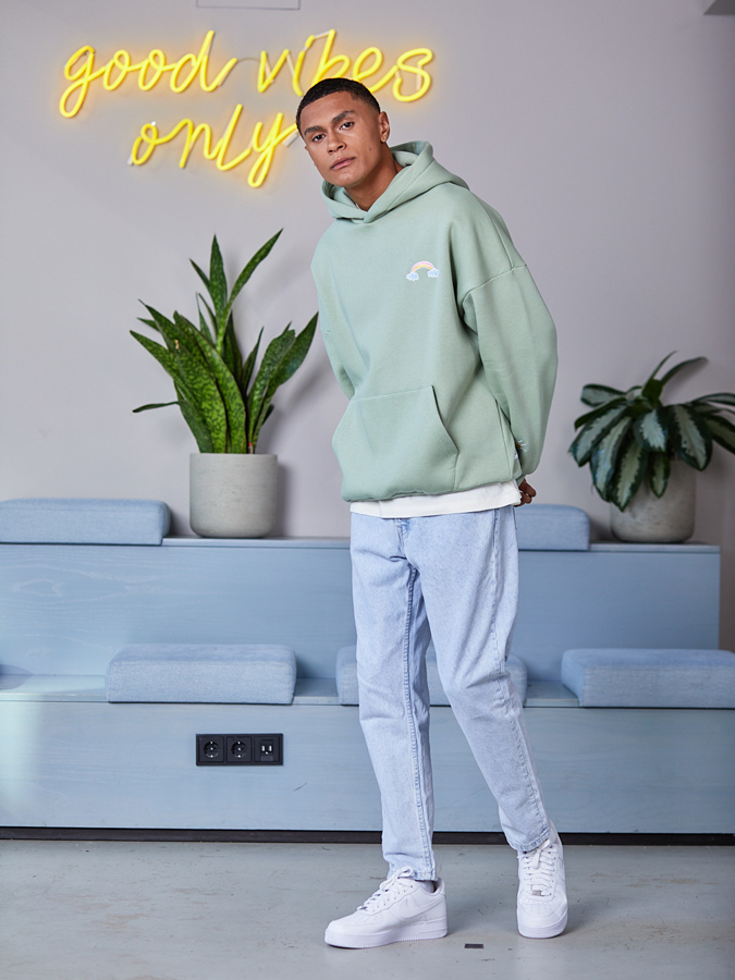 GOOD ENERGY CLUB HOODIE - RAINBOW MINT